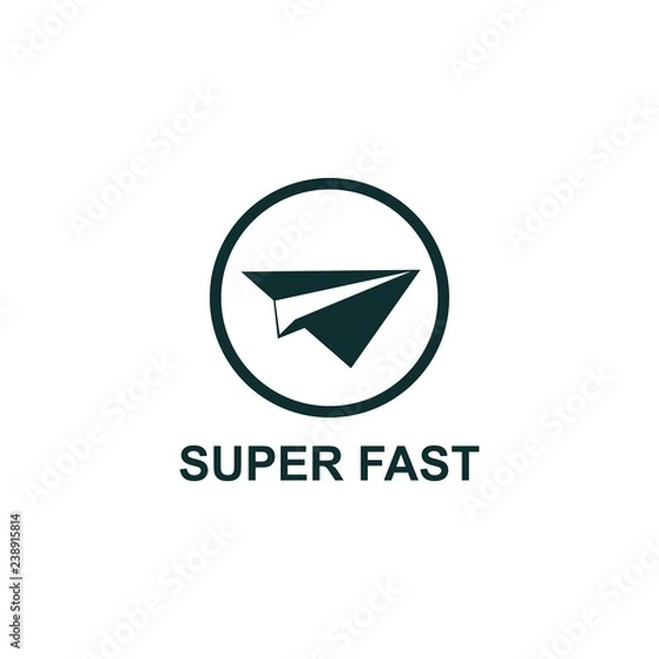 Fototapeta super fast logo template