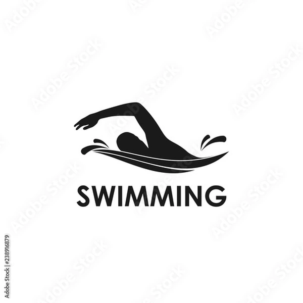 Obraz swimming logo template