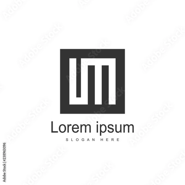 Obraz Initial Letter IM Logo Template Design. Minimalist letter logo design