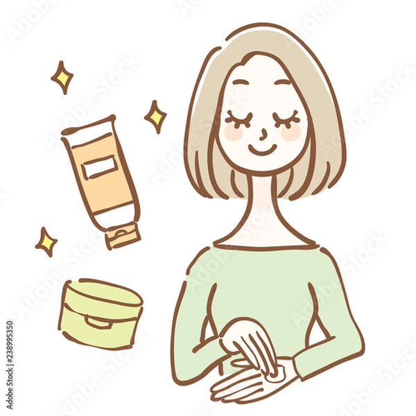 Obraz ハンドクリームを塗る女性