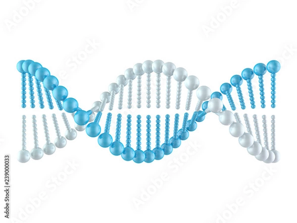 Obraz Molecular Biology, Genetics and Medical Concept. 3D