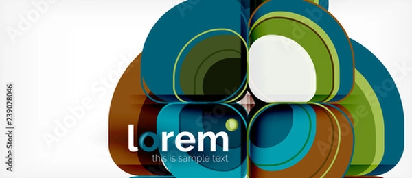 Fototapeta Round triangles geometric shapes composition