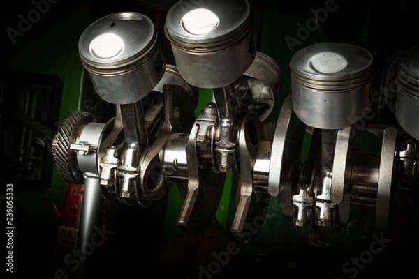 Fototapeta V8 engine internal