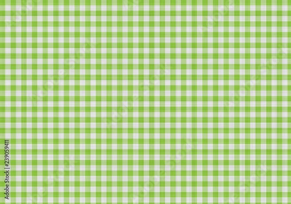 Obraz green checkered gingham cotton