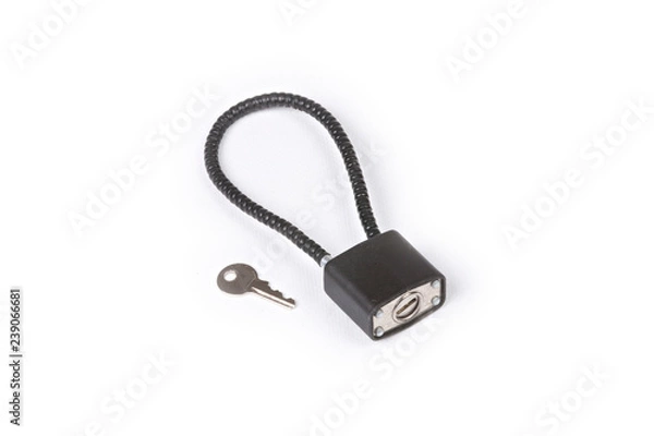 Fototapeta Cable style gun lock with key