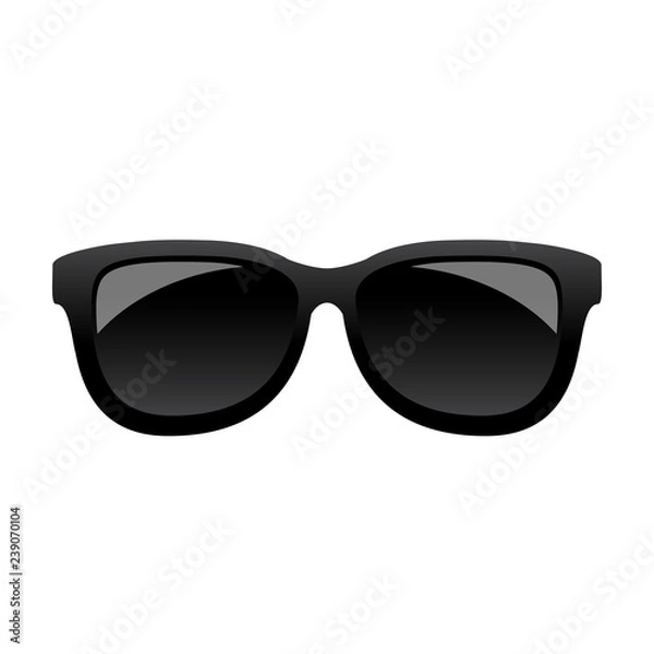 Fototapeta Classic black sunglasses vector icon