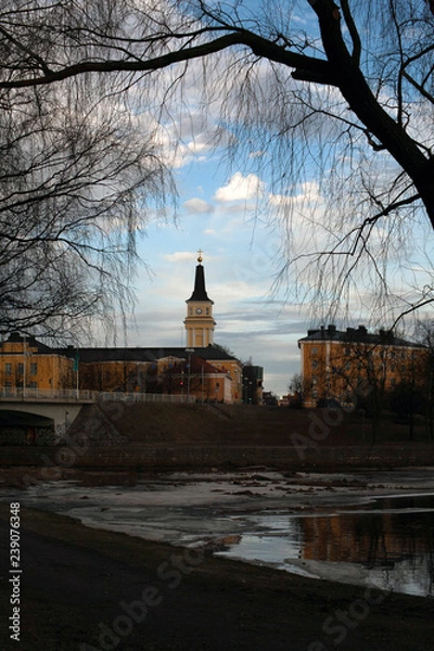 Fototapeta church in winter