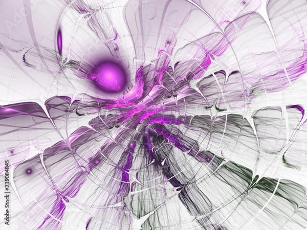 Obraz Purple fractal pattern, digital artwork for creative graphic design