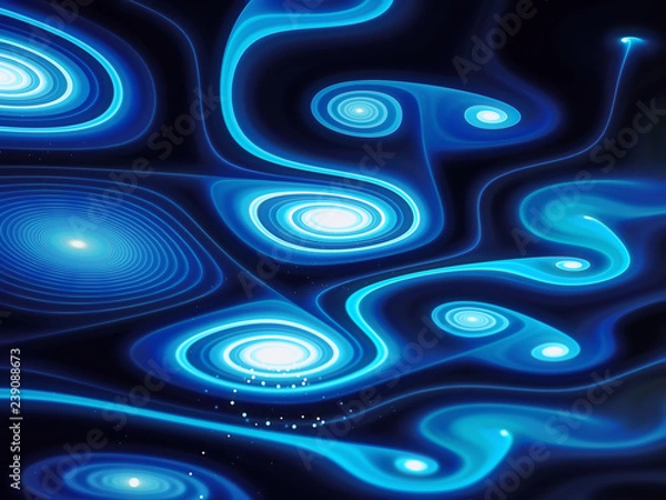 Obraz Abstract pattern with gnarled spirals -  digitally generated ima