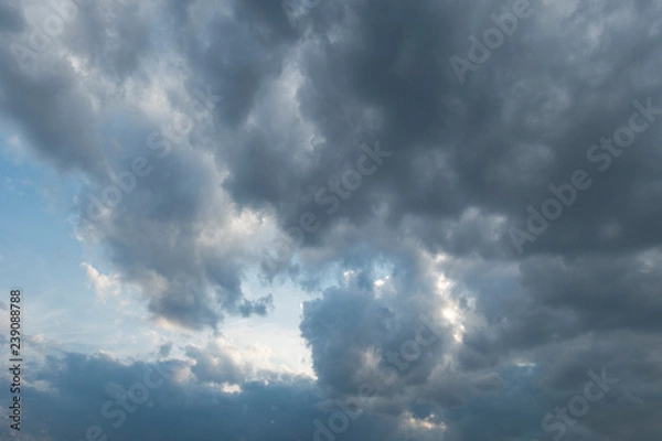 Obraz Day blue shy with strong dark clouds