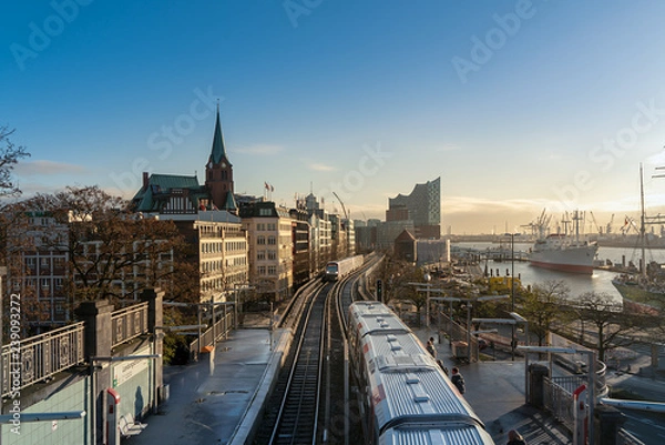 Obraz Skyline Hamburg mit Blick auf die Elbphilharmonie