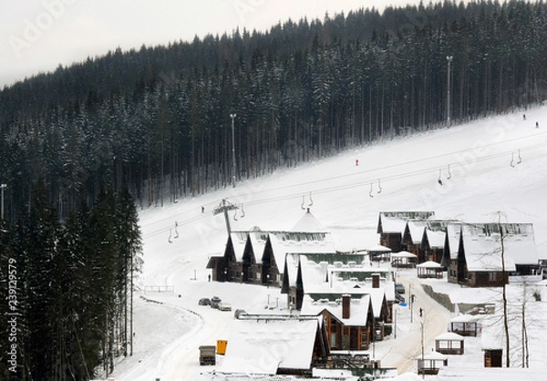 Obraz cable car for skiers