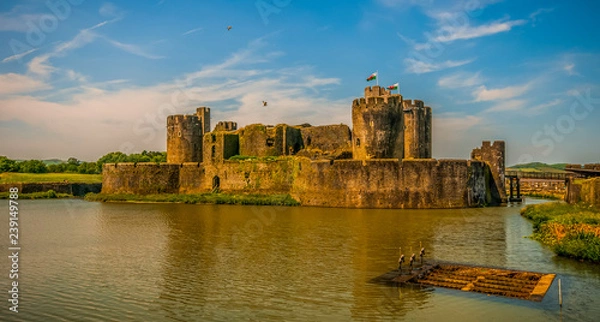 Obraz Caerphilly Castle, Wales, UK.
