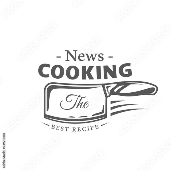 Obraz Cooking label isolated on white background