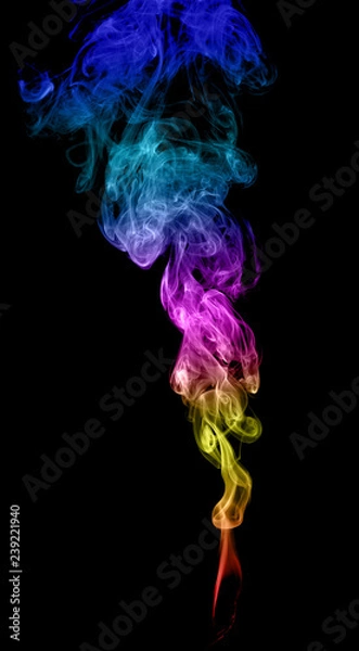 Fototapeta Abstract multicolored smoke