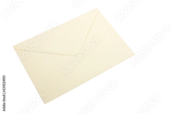 Fototapeta Envelope document on white background