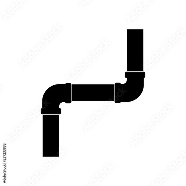 Obraz Pipe Icon, Pipe Fitting Icon Vector Art Illustration