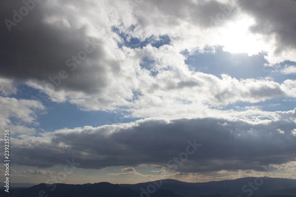 Obraz 山頂から見る空