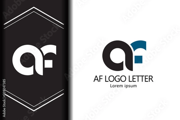 Fototapeta alphabet  logo letter AF with combination, lowercase for business - vector