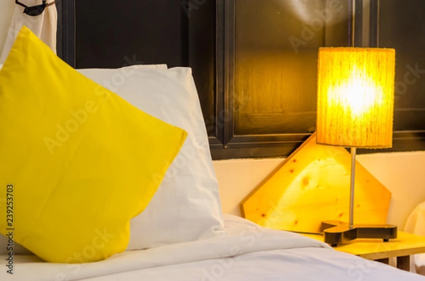 Fototapeta pillows on bed