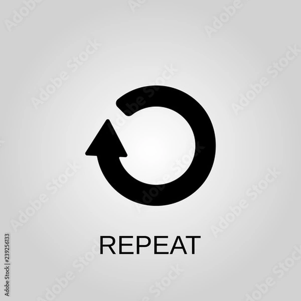 Obraz Repeat icon. Loading concept symbol design. Stock - Vector illustration can be used for web.