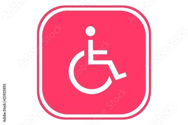 Fototapeta Passage pour fauteuil handicapé