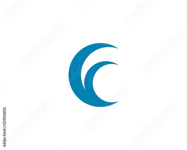 Obraz Water Wave Logo Template. vector Icon illustration
