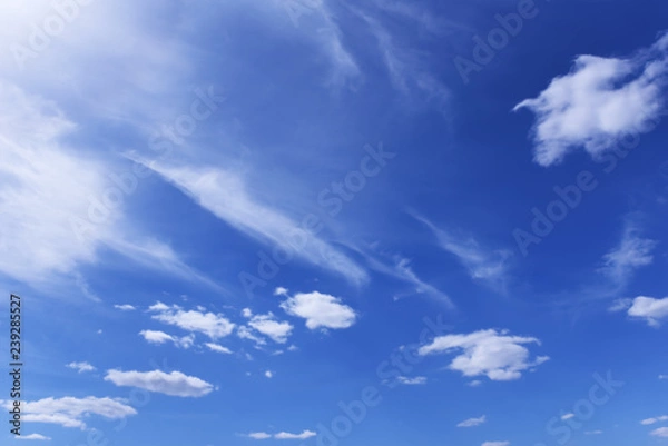 Fototapeta Mixed clouds in the blue sky