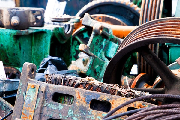 Fototapeta Rusty metal debris