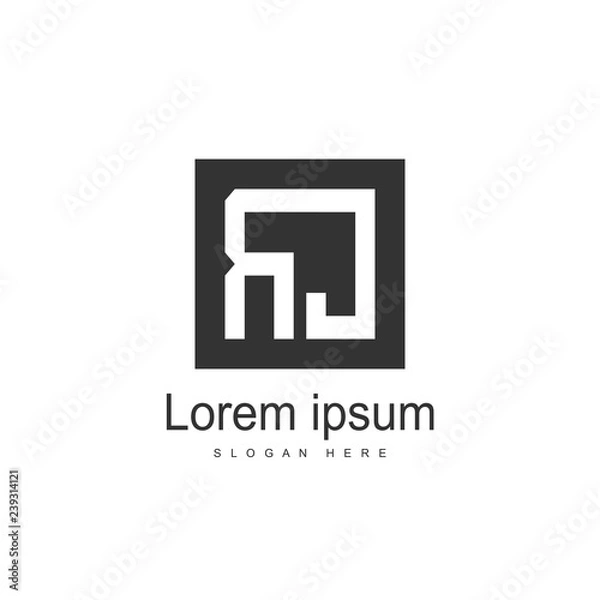 Fototapeta Initial Letter RC Logo Template Vector Design