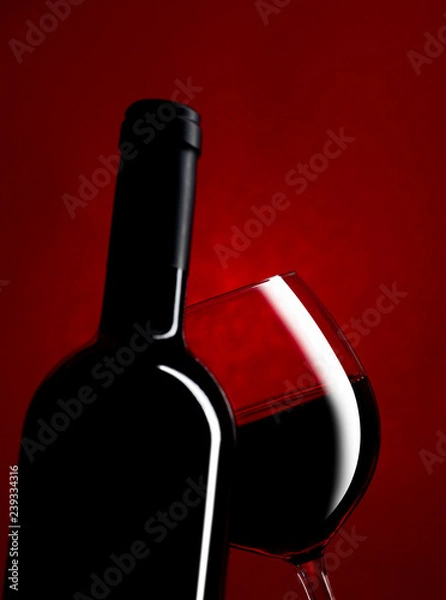 Obraz Red wine close-up