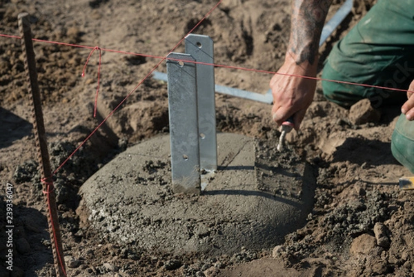 Fototapeta H Pfosten für Carport einbetonieren