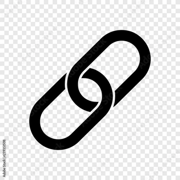 Fototapeta Link icon vector transparent grid