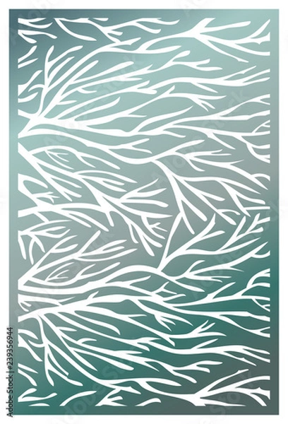 Obraz Vector Laser cut panel. Abstract Pattern template  Stock vector.