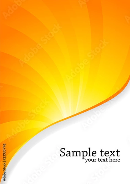 Fototapeta Vector orange background
