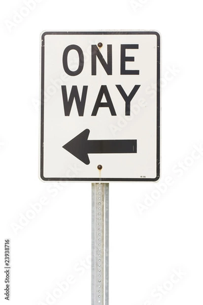Fototapeta One Way Left Sign