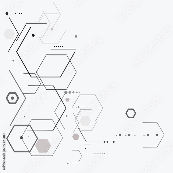 Fototapeta Abstract particles connection