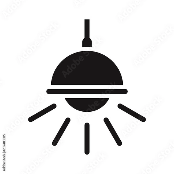 Obraz Chandelier icon vector