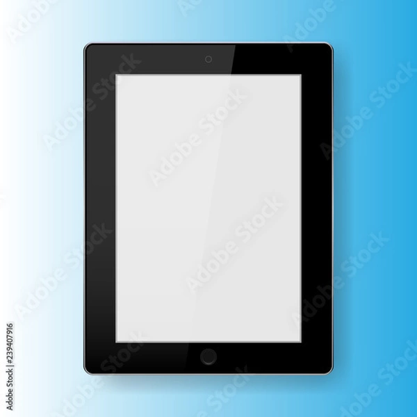 Fototapeta Black topical tablet with a camera and joystick