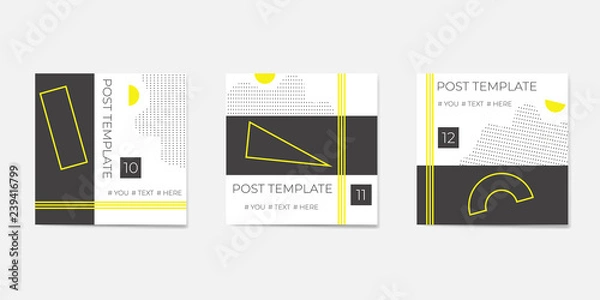 Fototapeta A large set for social media post templates. For personal and business accounts.