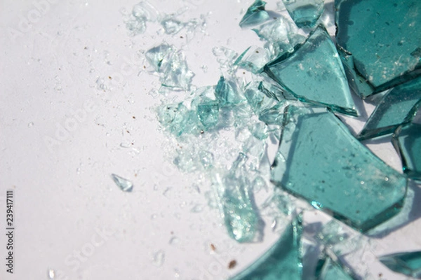 Obraz blue glass texture background. abstract white background