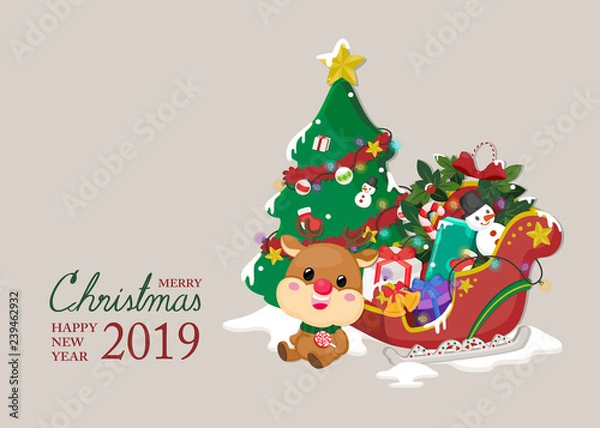 Fototapeta Festive Greeting card. Christmas and New year template for invitation card. Christmas and New year Background.
