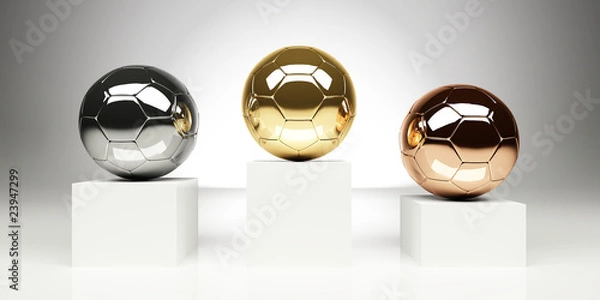 Obraz Fussball Siegerpodest Pokal