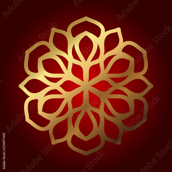 Obraz luxury flower mandala pattern vector