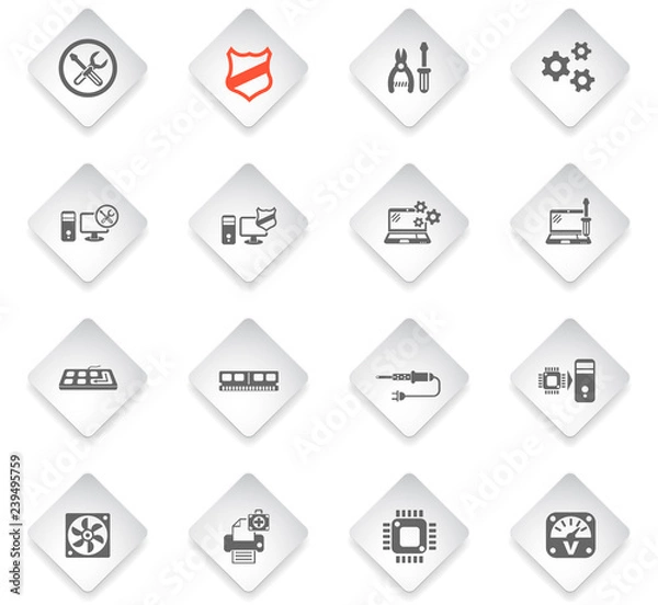 Fototapeta computer repair icon set