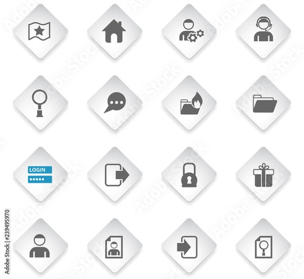 Fototapeta forum interface icon set