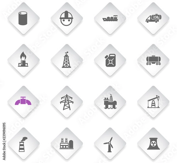 Fototapeta industry icon set