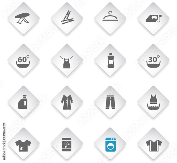 Fototapeta laundry icon set