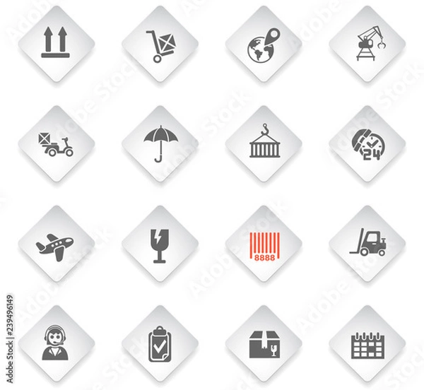 Fototapeta logistic icon set