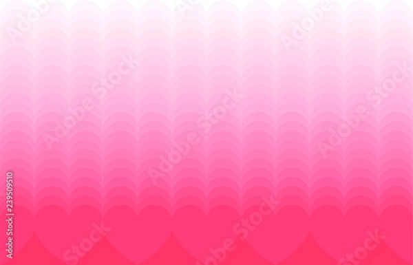 Obraz Valentine's day seamless pattern border with pink hearts. Seamless vector background